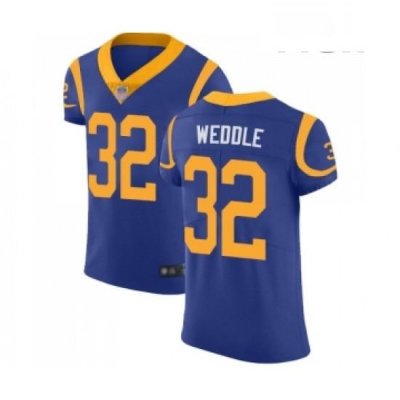 Men Los Angeles Rams 32 Eric Weddle Royal Blue Alternate Vapor Untouchable Elite Player Football Jersey