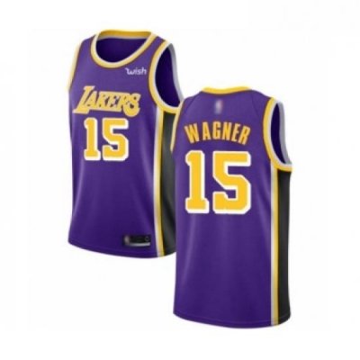 Youth Los Angeles Lakers 15 Moritz Wagner Swingman Purple Basketball Jersey Statement Edition