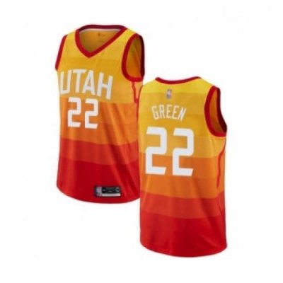 Youth Utah Jazz 22 Jeff Green Swingman Orange Basketball Jersey City Edition