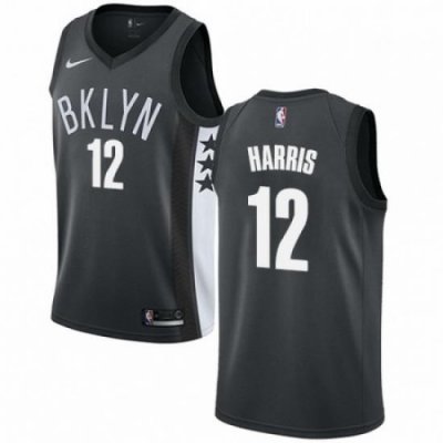 Mens Nike Brooklyn Nets 12 Joe Harris Swingman Gray NBA Jersey Statement Edition