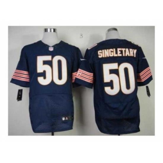 Nike Chicago Bears 50 Mike Singletary blue Elite NFL Jersey