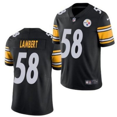 Youth Pittsburgh Steelers 58 Jack Lambert Black Vapor Untouchable Limited Stitched Jersey