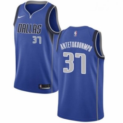 Womens Nike Dallas Mavericks 37 Kostas Antetokounmpo Swingman Royal Blue Road NBA Jersey Icon Edition