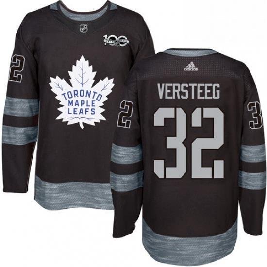 Mens Adidas Toronto Maple Leafs 32 Kris Versteeg Authentic Black 1917 2017 100th Anniversary NHL Jersey