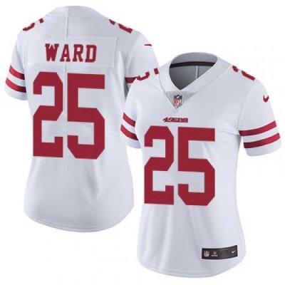 Nike 49ers #25 Jimmie Ward White Womens Stitched NFL Vapor Untouchable Limited Jersey