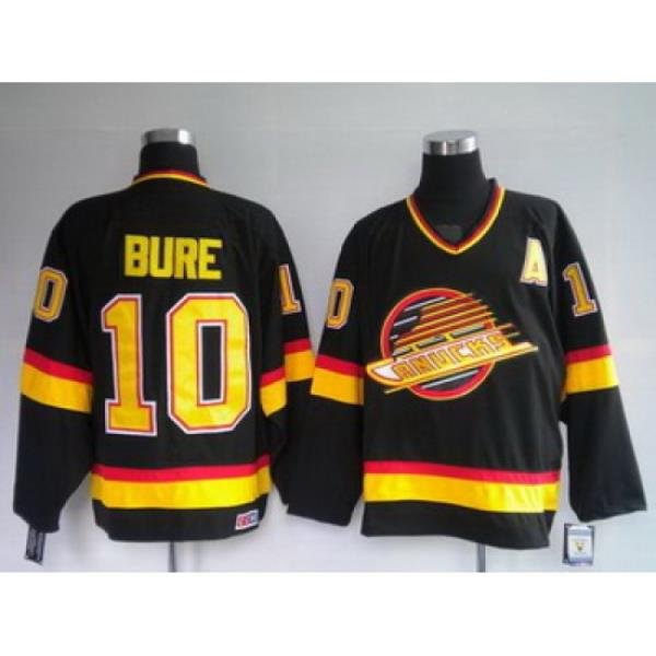 jerseys Vancouver Canucks 10 Bure Black