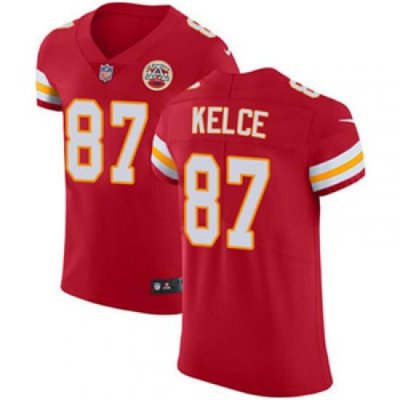 Nike Chiefs #87 Travis Kelce Red Team Color Mens Stitched NFL Vapor Untouchable Elite Jersey