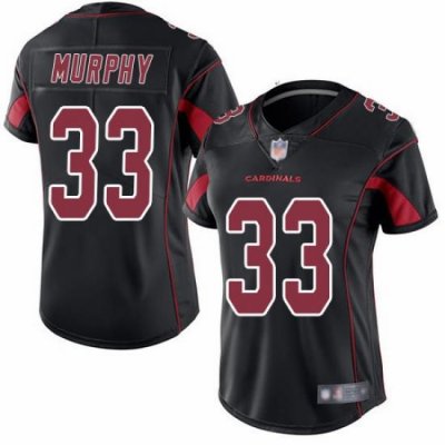 Cardinals 33 Byron Murphy Black Women Stitched Football Limited Rush Jersey