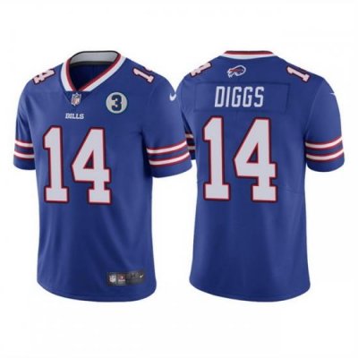 Men Buffalo Bills 14 Stefon Diggs Blue With NO 3 Patch Vapor Untouchable Limited Stitched NFL Jersey