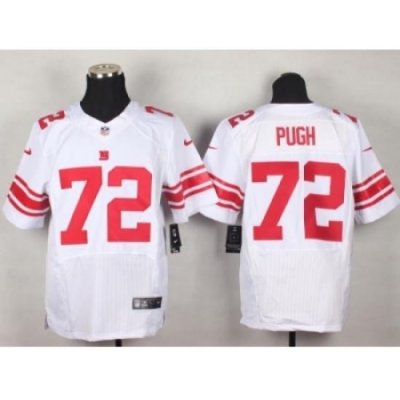 Nike New York Giants 72 Justin Pugh white Elite NFL Jersey