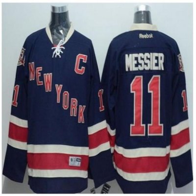 New York Rangers #11 Mark Messier Dark Blue Third Stitched NHL Jersey