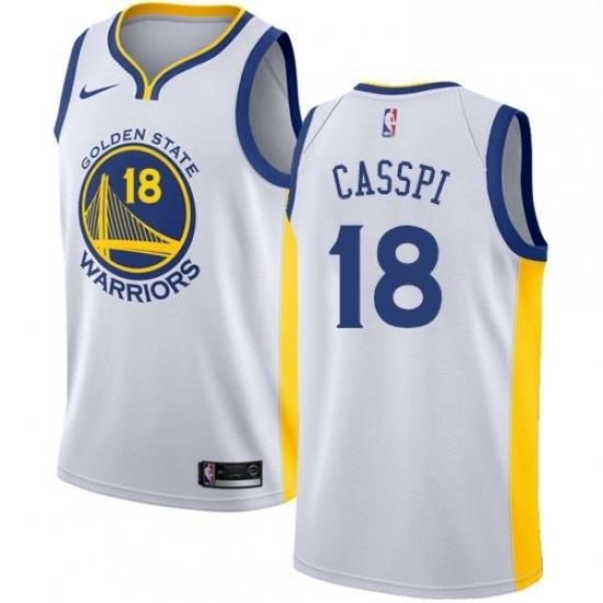 Youth Nike Golden State Warriors 18 Omri Casspi Swingman White Home NBA Jersey Association Edition