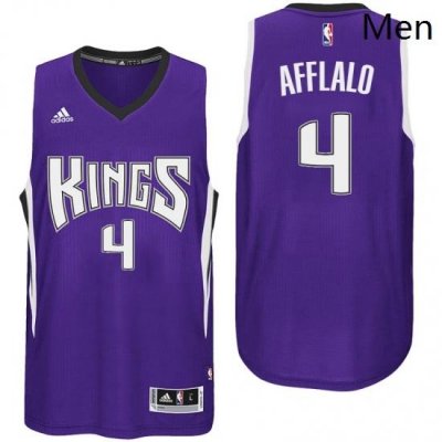 Sacramento Kings 4 Arron Afflalo Road Purple New Swingman Jersey