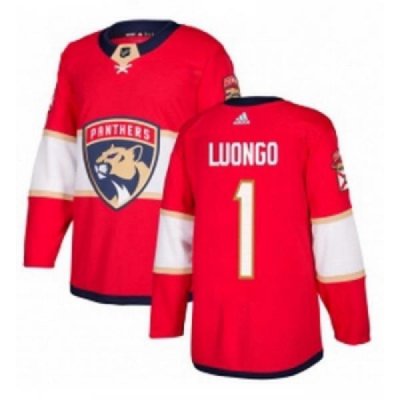 Youth Adidas Florida Panthers 1 Roberto Luongo Authentic Red Home NHL Jersey