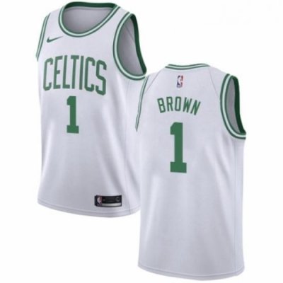 Womens Nike Boston Celtics 1 Walter Brown Authentic White NBA Jersey Association Edition