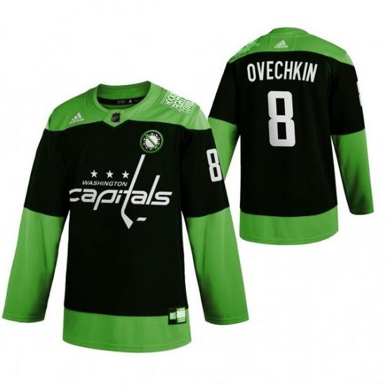 Men Washington Capitals 8 Alexander Ovechkin Green 2020 Adidas Jersey