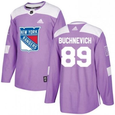 Youth Adidas New York Rangers 89 Pavel Buchnevich Authentic Purple Fights Cancer Practice NHL Jersey