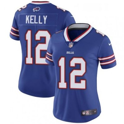 Womens Nike Buffalo Bills 12 Jim Kelly Elite Royal Blue Team Color NFL Jersey