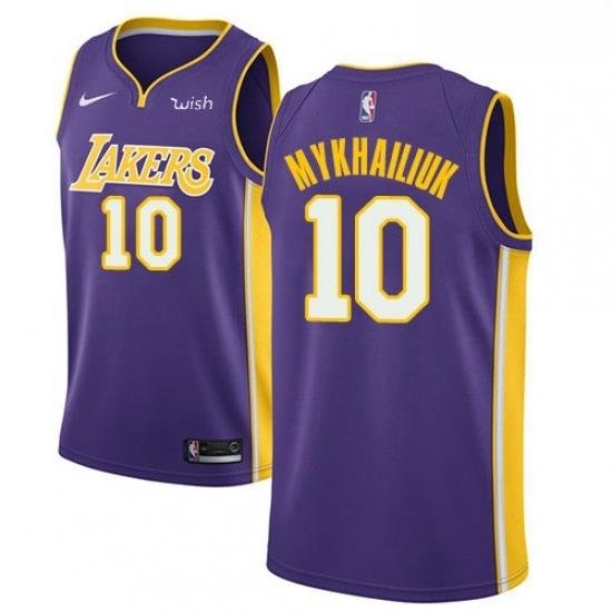 Womens Nike Los Angeles Lakers 10 Sviatoslav Mykhailiuk Swingman Purple NBA Jersey Statement Edition