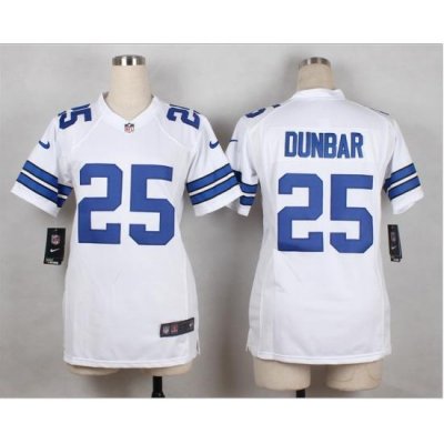 Women Nike Cowboys #25 Lance Dunbar White NFL Elite Jersey