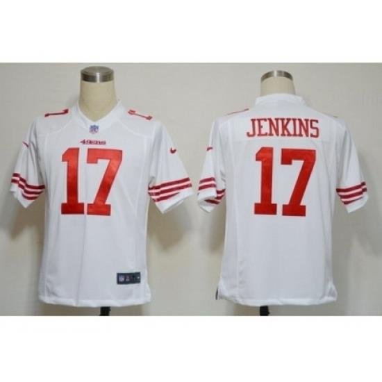 Nike San Francisco 49ers 17 A.J. Jenkins White Game NFL Jersey