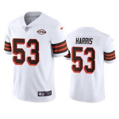 Cleveland Browns 53 Nick Harris Nike 1946 Collection Alternate Vapor Limited NFL Jersey  White