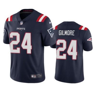 New England Patriots 24 Stephon Gilmore Men Nike Navy 2020 Vapor Limited Jersey