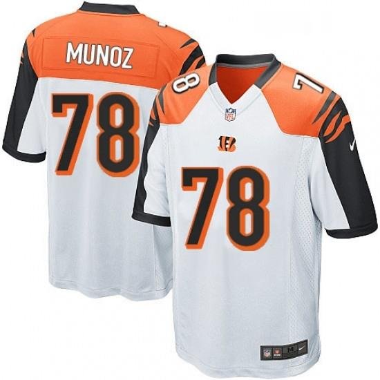 Mens Nike Cincinnati Bengals 78 Anthony Munoz Game White NFL Jersey