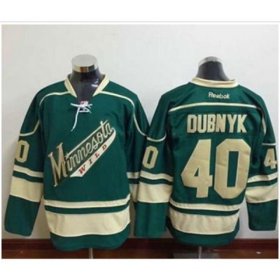 Minnesota Wild #40 Devan Dubnyk Green Stitched NHL Jersey