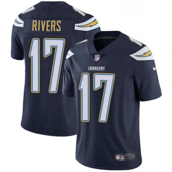 Men Nike Los Angeles Chargers 17 Philip Rivers Navy Blue Team Color Vapor Untouchable Limited Player NFL Jersey