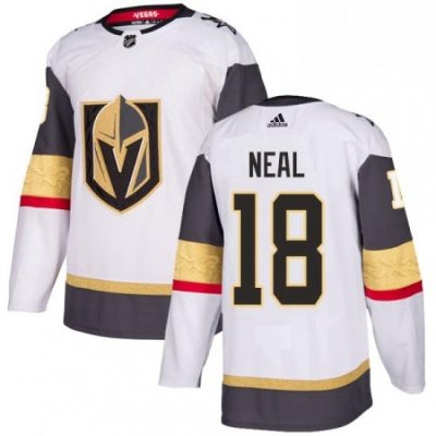 Mens Adidas Vegas Golden Knights 18 James Neal Authentic White Away NHL Jersey