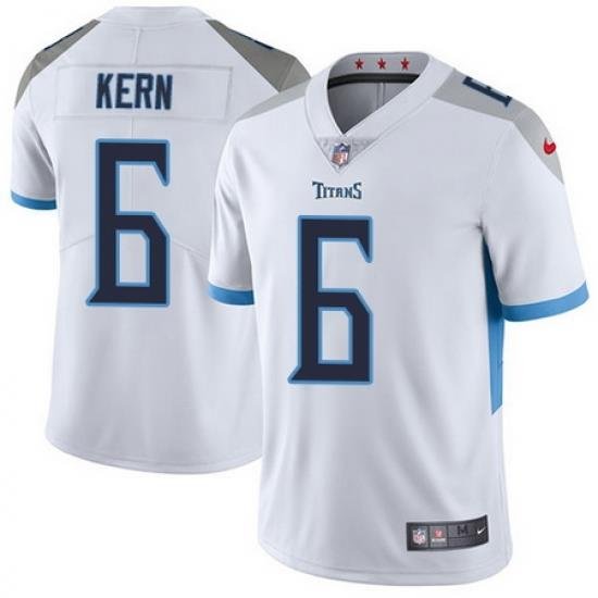 Nike Titans #6 Brett Kern White Mens Stitched NFL Vapor Untouchable Limited Jersey