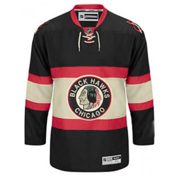 Chicago Blackhawks blank black third jerseys