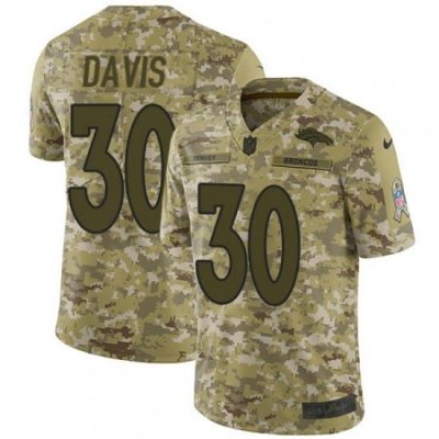 Men Nike Denver Broncos 30 Terrell Davis Limited Camo 2018 Salute to Service NFL Jersey