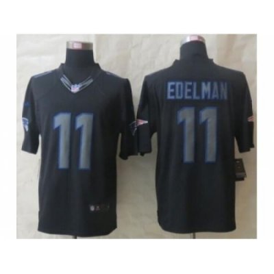 Nike New England Patriots 11 Julian Edelman Black Limited Impact NFL Jersey