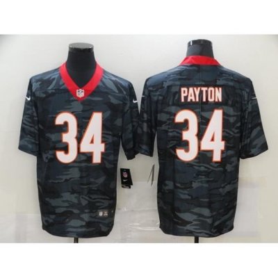 Nike Chicago Bears 34 Walter Payton Black Camo Limited Jersey