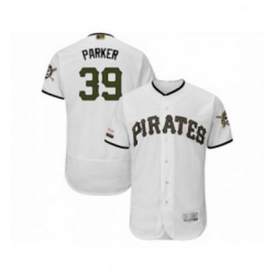 Mens Pittsburgh Pirates 39 Dave Parker White Alternate Authentic Collection Flex Base Baseball Jersey