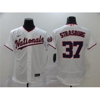 Nationals 37 Stephen Strasburg White 2020 Nike Flexbase Jersey