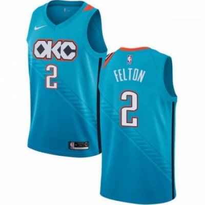 Mens Nike Oklahoma City Thunder 2 Raymond Felton Swingman Turquoise NBA Jersey City Edition