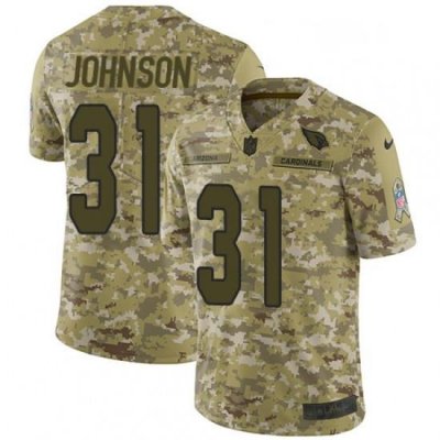 Men Nike Arizona Cardinals 31 David Johnson Limited Camo 2018 Salute to Service NFL Jersey