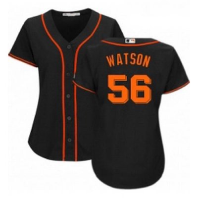 Womens Majestic San Francisco Giants 56 Tony Watson Authentic Black Alternate Cool Base MLB Jersey