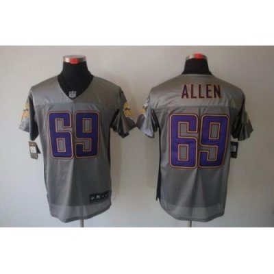 Nike Minnesota Vikings 69 Jared Allen Grey Elite ShadoW NFL Jersey