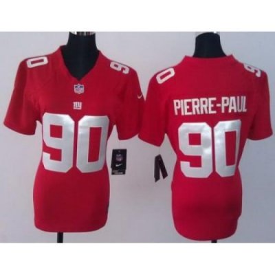 Women NEW New York Giants 90 Jason Pierre-Paul Red NFL Jerseys