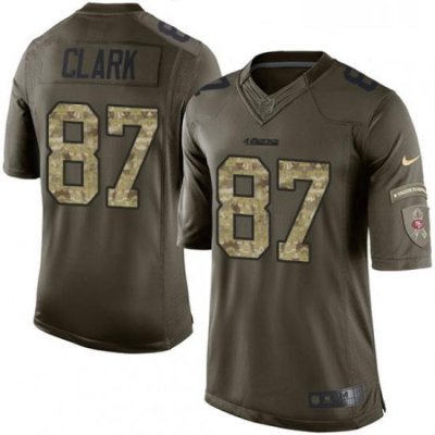 Mens Nike San Francisco 49ers 87 Dwight Clark Limited Green Salute to Service NFL Jersey