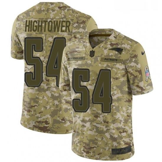 Mens Nike New England Patriots 54 Donta Hightower Limited Camo 2018 Salute to Service NFL Jersey