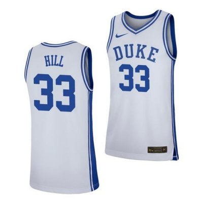 Duke Blue Devils Grant Hill White Replica Men'S Jersey