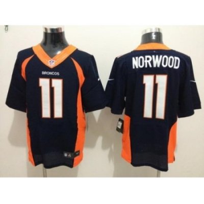 Nike Denver Broncos 11 Jordan NorWood Blue Elite NFL Jersey