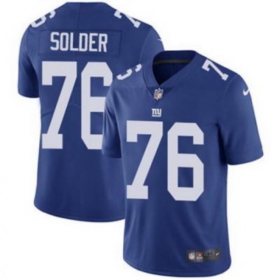 Nike Giants #76 Nate Solder Royal Blue Team Color Mens Stitched NFL Vapor Untouchable Limited Jersey