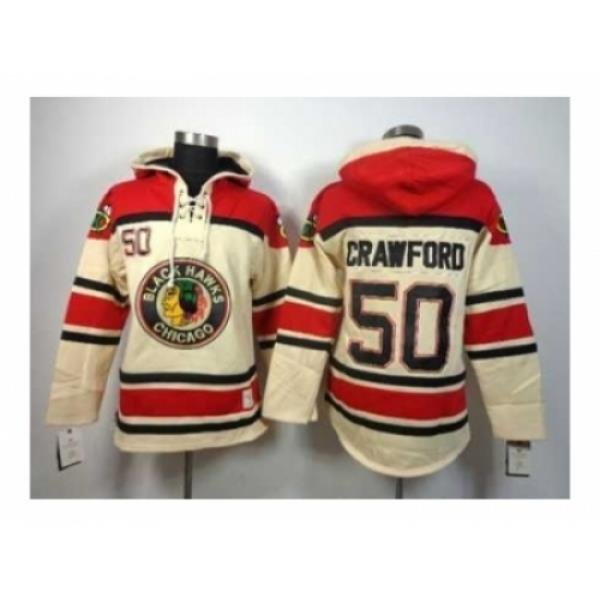 NHL Jerseys Chicago Blackhawks #50 Crawford cream-red[pullover hooded sweatshirt]