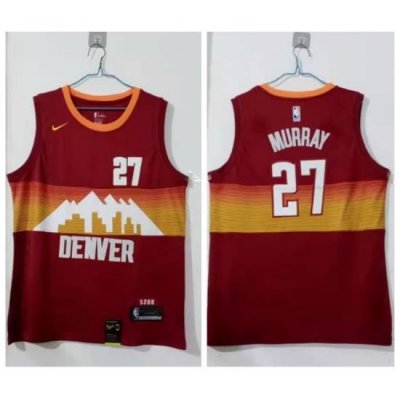 Men Denver Nuggets 27 Jamal Murray Red 2020 21 City Edition Nike Swingman Jersey